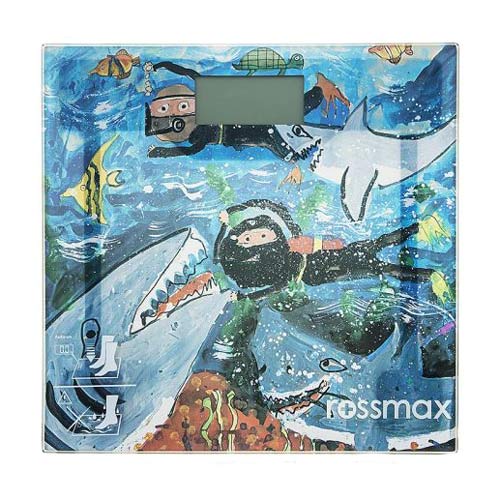 ترازو دیجیتال طرح نقاشی آبی رزمکس - ROSSMAX WB102 - کد2963